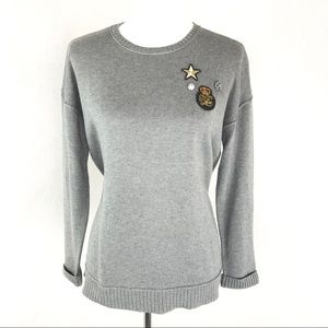 Ralph Lauren Knit Sweater Patchwork Embroidery
